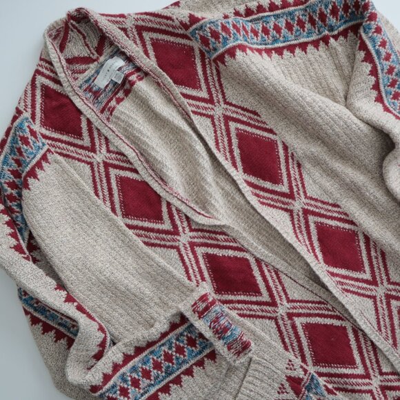 Lucky Brand Aztec Southwestern Open Front Cardigan | M - Picture 5 of 5